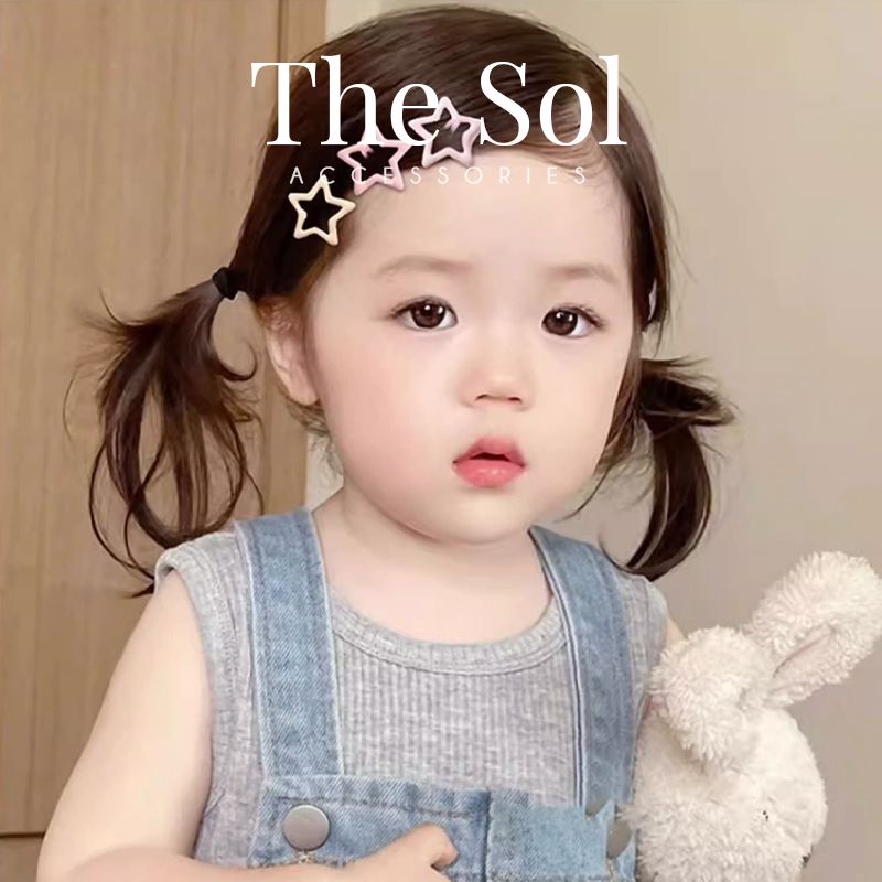  Set 4 Chiếc Kẹp Hồng Pastel Dễ Thương 