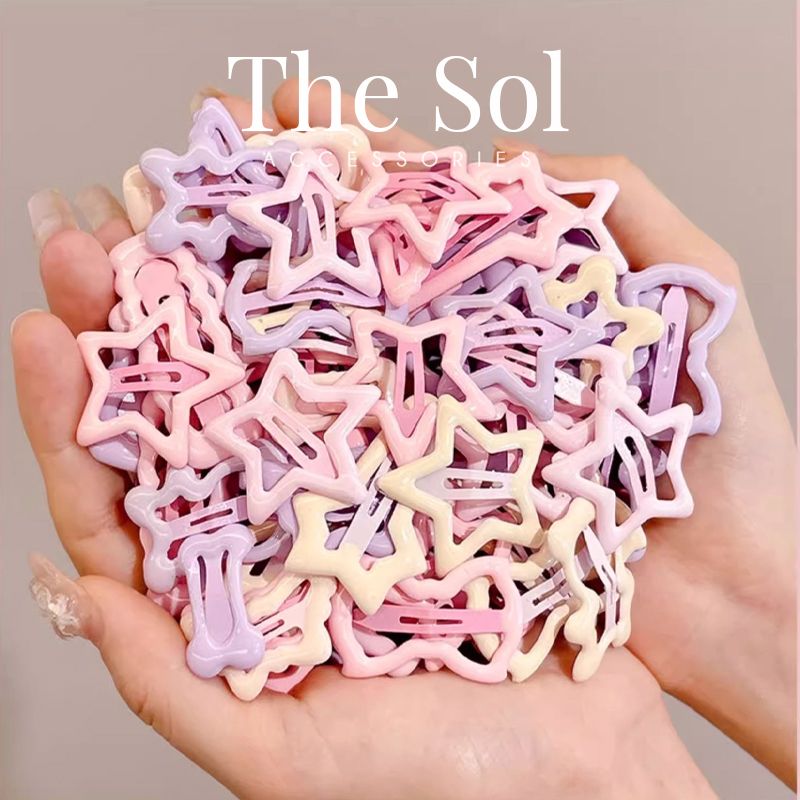  Set 4 Chiếc Kẹp Hồng Pastel Dễ Thương 