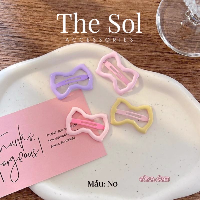  Set 4 Chiếc Kẹp Hồng Pastel Dễ Thương 