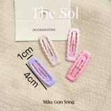  Set 4 Chiếc Kẹp Hồng Pastel Dễ Thương 