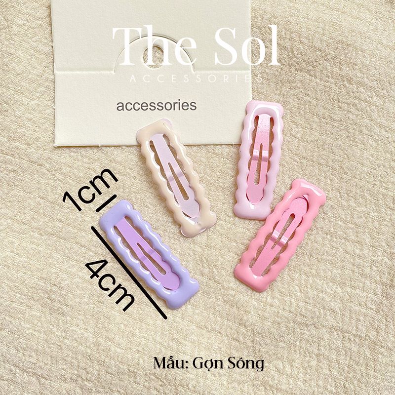  Set 4 Chiếc Kẹp Hồng Pastel Dễ Thương 