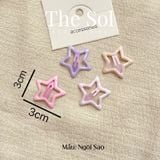  Set 4 Chiếc Kẹp Hồng Pastel Dễ Thương 