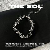  Lắc Tay Titan Unisex Black Pearl Chain - Mẫu 154 