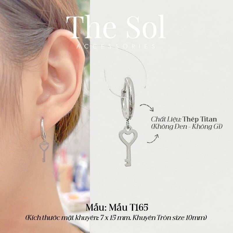  Khuyên Tai Titan The Key - Mẫu T165 