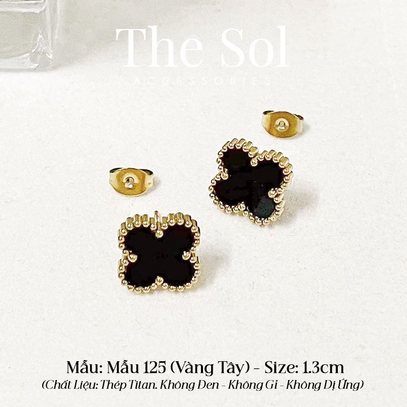  Bông Tai Titan Black Lou 1.3cm 