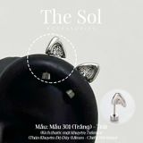  Khuyên Tai Thép Xi Mạ Cat's Ear - Mẫu 301 