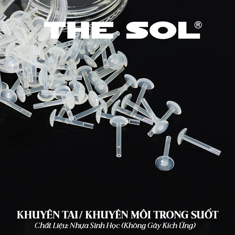  Khuyên Tau/ Khuyên Môi Nhựa Sinh Học 