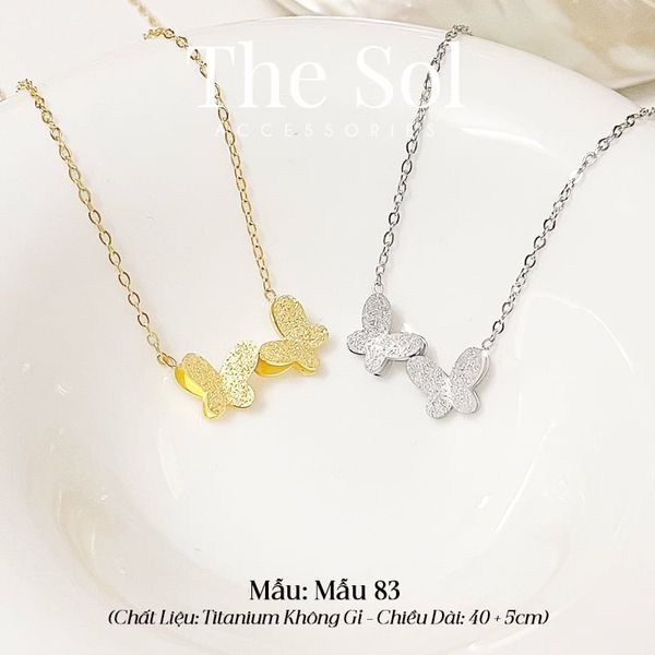  Dây Chuyền Titan Double Butterflies - Mẫu 83 