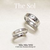  Nhẫn Titan Couple The Diamond - Mẫu NĐ12 