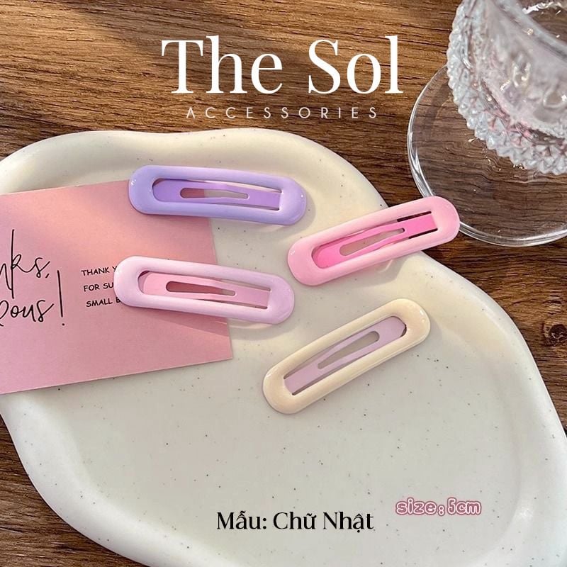  Set 4 Chiếc Kẹp Hồng Pastel Dễ Thương 