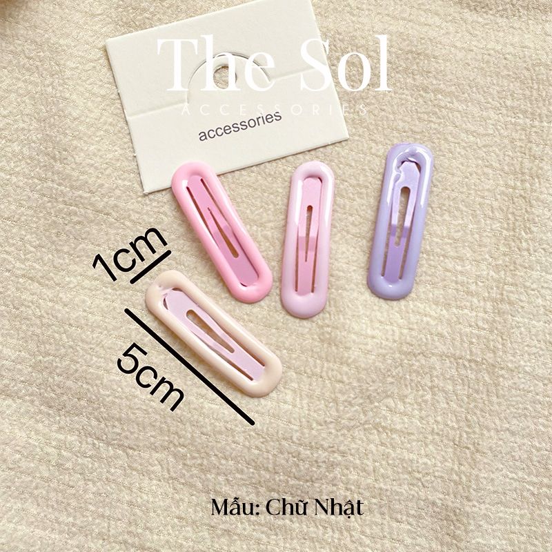  Set 4 Chiếc Kẹp Hồng Pastel Dễ Thương 