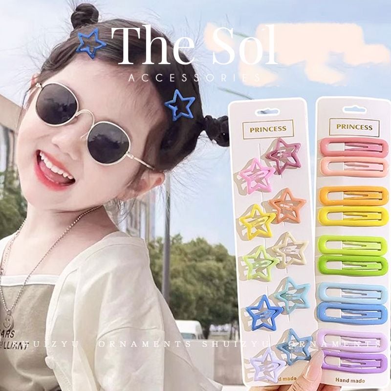  Set Kẹp Tóc Oval Màu Sắc 