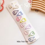  Set Kẹp Tóc Trái Tim Màu Sắc 