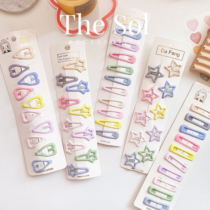  Set Kẹp Tóc Giọt Nước Màu Sắc 