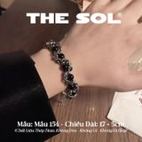  Lắc Tay Titan Unisex Black Pearl Chain - Mẫu 154 