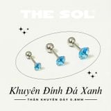  Khuyên Tai Titan The Basic Ngọc - Tròn Xanh Dương 
