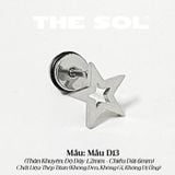  Khuyên Tai Titan Unisex Hollow Star - Mẫu D13 