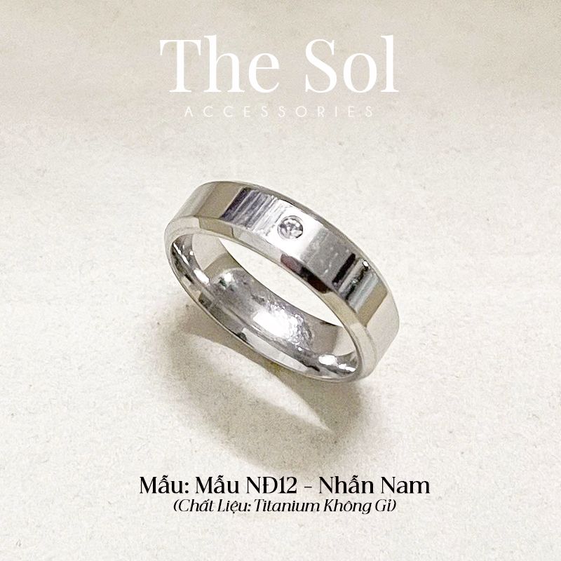  Nhẫn Titan Couple The Diamond - Mẫu NĐ12 