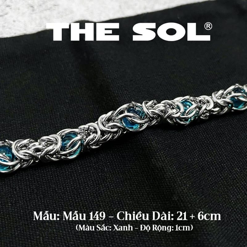  Lắc Tay Titan Unisex Barbed Wire & Gems - Mẫu 149 
