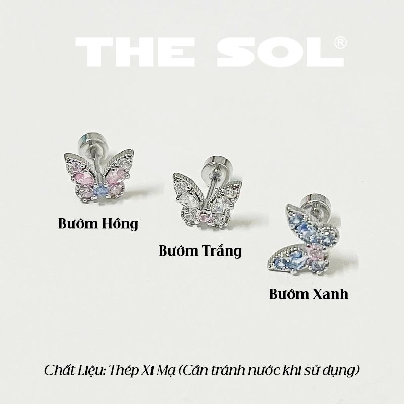  Khuyên Tai Thép Xi Mạ The Butterfly - Mẫu 3 