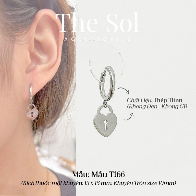  Khuyên Tai Titan The Lock - Mẫu T166 