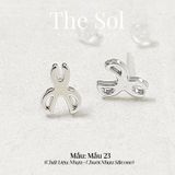  [SHOPEE] Bông Tai Nhựa Nhiều Mẫu Chuôi Su - Màu Bạc 
