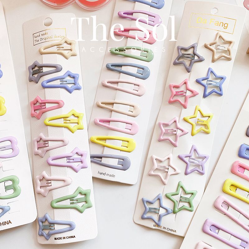  Set Kẹp Tóc Giọt Nước Màu Sắc 