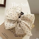  Kẹp Gắp Hàn Quốc Nơ Chấm Bi 