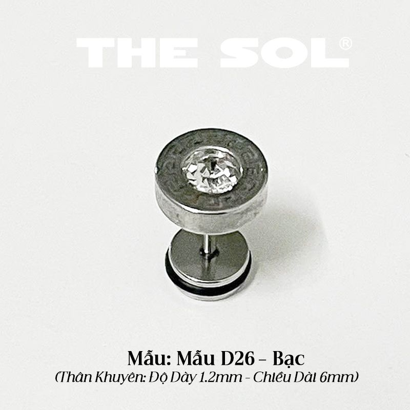  Khuyên Tai Titan Unisex Dia Roman - Mẫu D26 