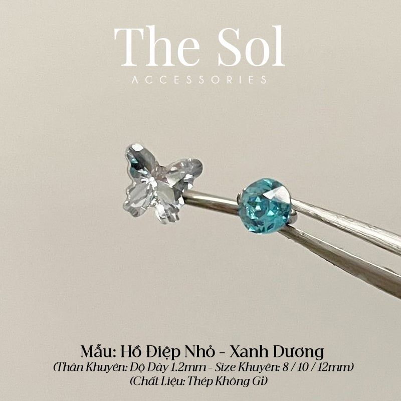  Khuyên Tai Thép Không Gỉ SEPTUM Hồ Điệp Màu Sắc 