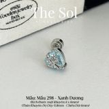  Khuyên Tai Thép Xi Mạ Cross In Heart - Mẫu 298 