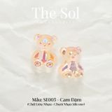  Bông Tai Nhựa Colour Teddy Bear 