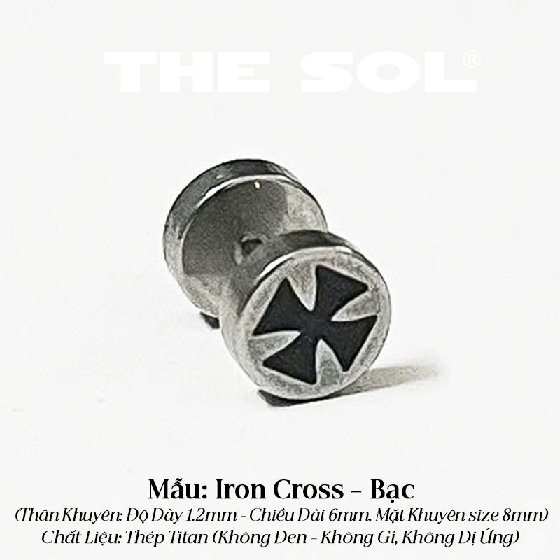  Khuyên Tai Titan Unisex The Iron Cross 