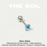  Khuyên Tai Titan The Basic Ngọc - Tròn Xanh Dương 