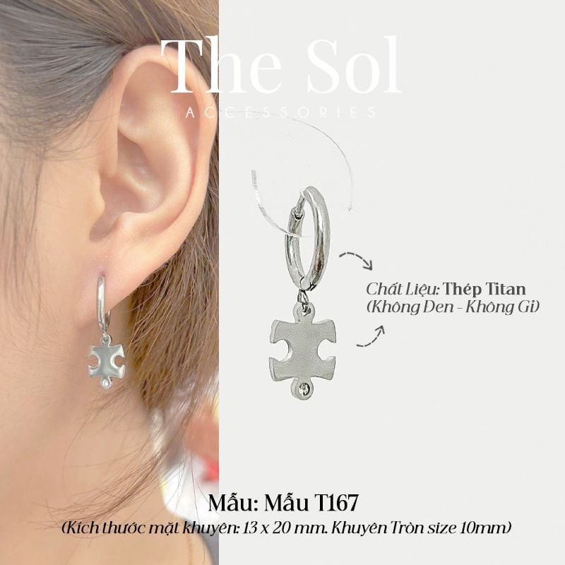  Khuyên Tai Titan The Puzzle - Mẫu T167 