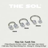  Khuyên Tai Titan SEPTUM Colorful Gems 