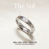  Nhẫn Titan Couple The Diamond - Mẫu NĐ12 