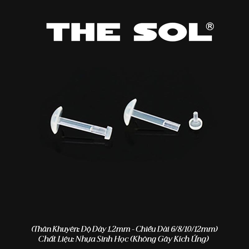  Khuyên Tau/ Khuyên Môi Nhựa Sinh Học 