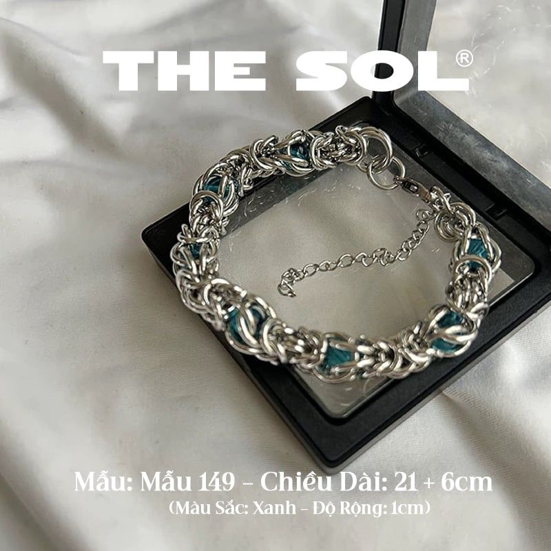  Lắc Tay Titan Unisex Barbed Wire & Gems - Mẫu 149 