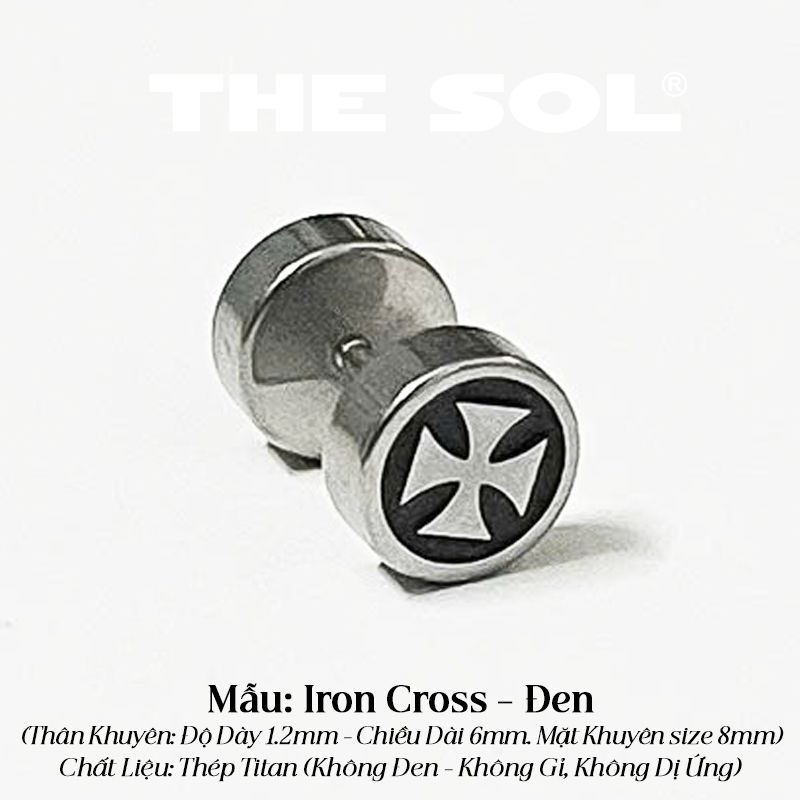  Khuyên Tai Titan Unisex The Iron Cross 