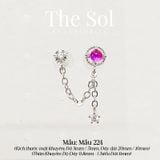  Khuyên Tai Thép Xi Mạ Pinky Gems - Mẫu 224 