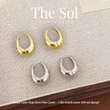  Bông Tai Hàn Quốc Oval Hoops 