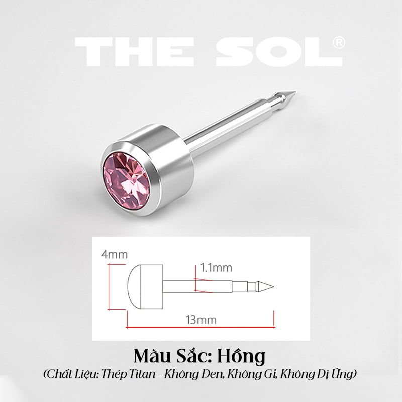  Khuyên Tai Titan Unisex Hỗ Trợ Bấm Xỏ 