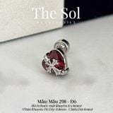  Khuyên Tai Thép Xi Mạ Cross In Heart - Mẫu 298 