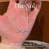  Dây Chuyền Ngọc Trai Dia Bow - Mẫu 12 