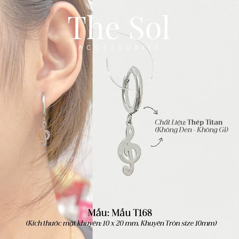  Khuyên Tai Titan The Notes - Mẫu T168 