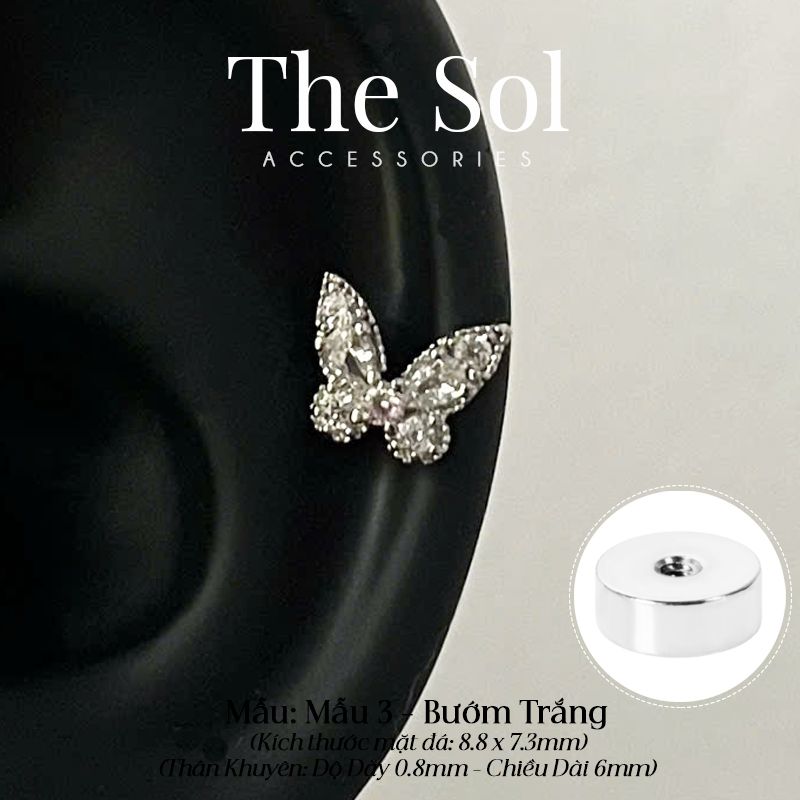  Khuyên Tai Thép Xi Mạ The Butterfly - Mẫu 3 