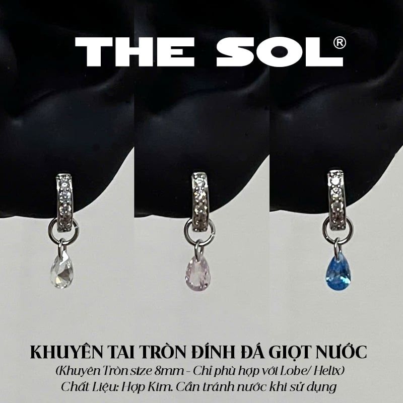  Khuyên Tai Hợp Kim Drop Diamond - Mẫu 284 