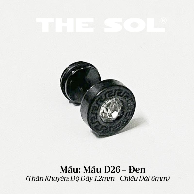  Khuyên Tai Titan Unisex Dia Roman - Mẫu D26 