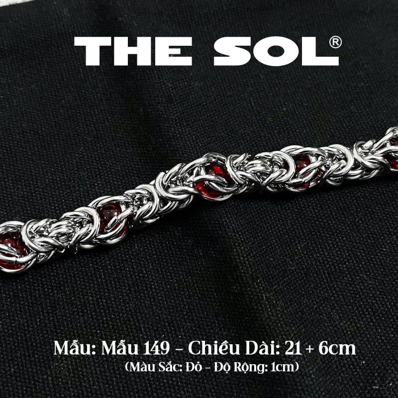  Lắc Tay Titan Unisex Barbed Wire & Gems - Mẫu 149 